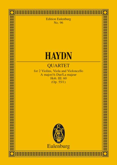 Streichquartett A-Dur op. 55/1 Hob. III: 60 Tost-Quartette I Nr. 4, (Serie: Eulenburg Studienpartituren), (Reihe: Eulenburg Studienpartituren) Studienpartitur - Haydn, Joseph; Altmann, Wilhelm (Hrsg.)
