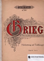 Grieg, Edvard:  Hochzeitstag auf Troldhaugen Opus 65 No. 6 