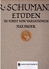 Schumann, Robert:  Etden in Form freier Variationen. Symponische Etden. Op. 13. Fr Klavier zu 2 Hnden. Neu-Ausgabe von Max Pauer. 