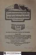 Schmidt, Werner(Schriftleitung):  Landesverein Schsischer Heimatschutz Dresden. Mitteilungen Heft 5 bis 6 Band XIV 