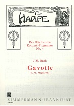 Johann Sebastian Bach:  Gavotte : fr Harfe 