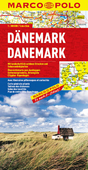 MARCO POLO Länderkarte Dänemark 1:300.000: Mit landschaftlich schönen Strecken und Sehenswürdigkeiten. Übersichtskarte zum Ausklappen, ... Cityplan Kopenhagen (MARCO POLO Länderkarten) - Marco, Polo