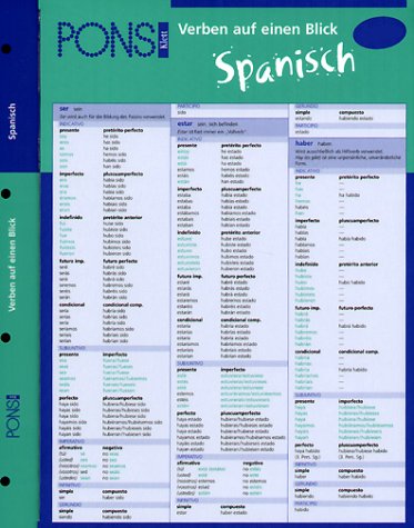 PONS Verben auf einen Blick Spanisch: kompakte Übersicht, Verbformen und Konjugationen nachschlagen - Segoviano, Carlos
