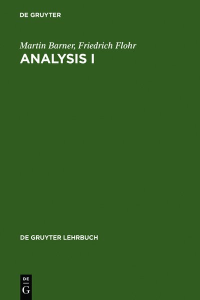 Analysis, 2 Bde., Kt, Bd.1 - Barner, Martin und Friedrich Flohr