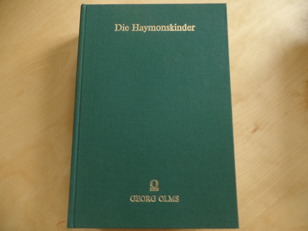 Germanistik, Bibliografien, Schule, Lernen - II von Simmern, Johannes: Die Haymonskinder Deutsche Volksbücher in Faksimiledrucken; Reihe A; Bd. 14