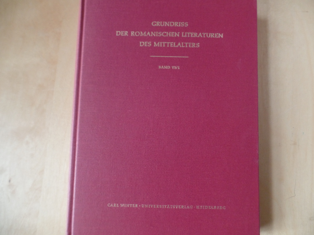 Jauss, Hans Robert:  Grundriss der romanischen Literaturen des Mittelalters; Vol. 6., La littrature didactique, allegorique et satirique. Tome 1. Partie historique 