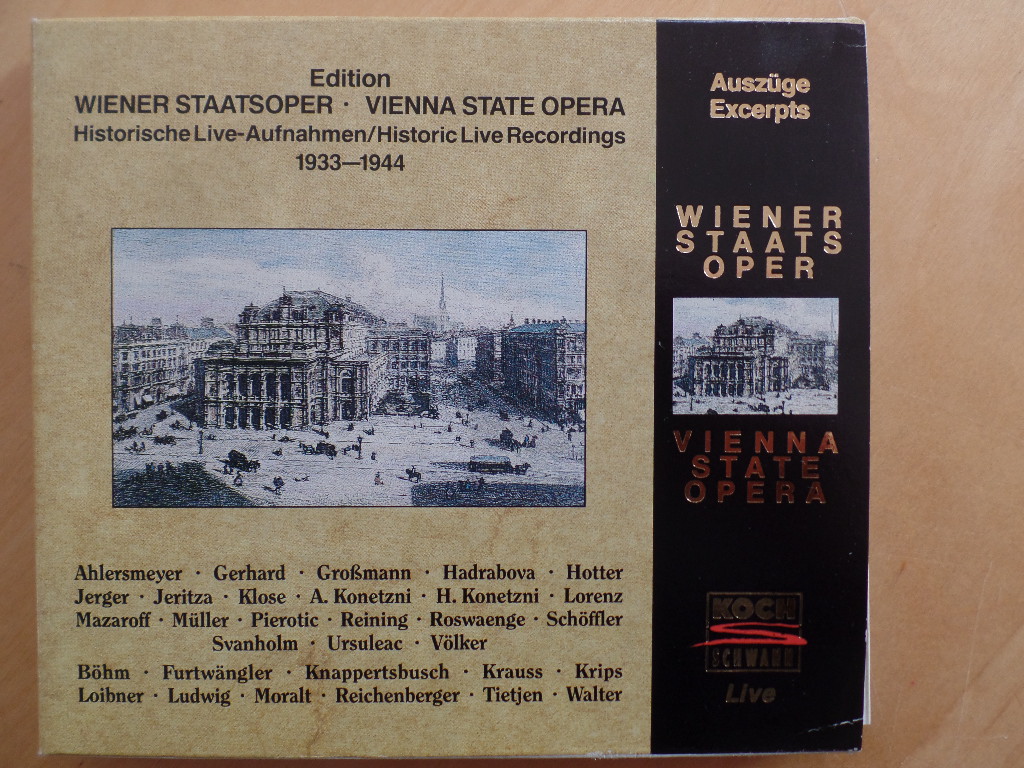 Various:  Wiener Staatsoper - Live 1933 - 1944 (Auszge) 