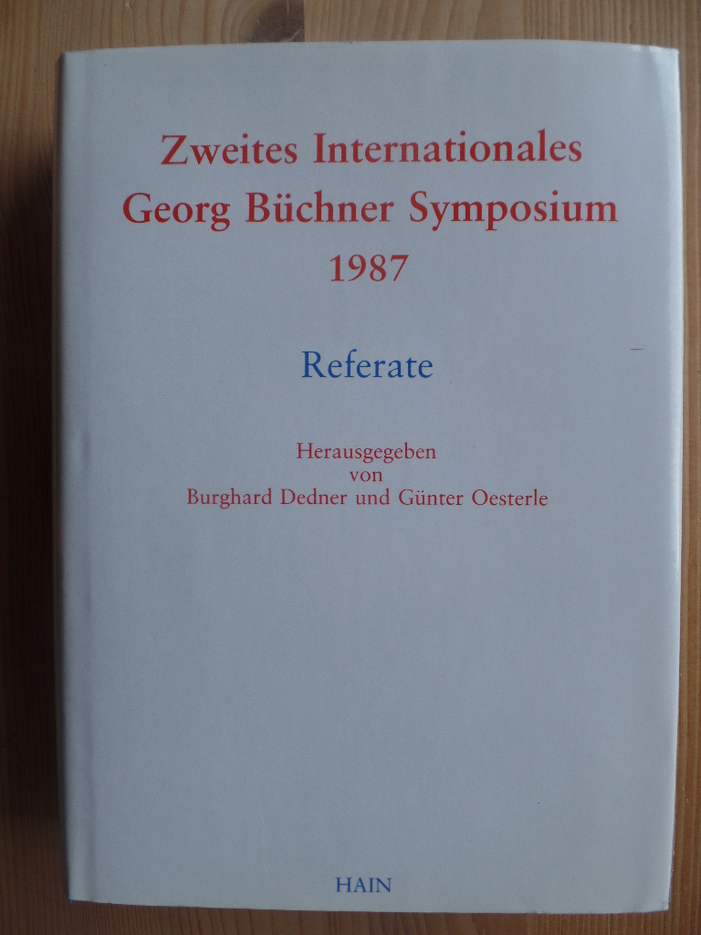 Dedner, Burghard (Herausgeber):  Referate. 