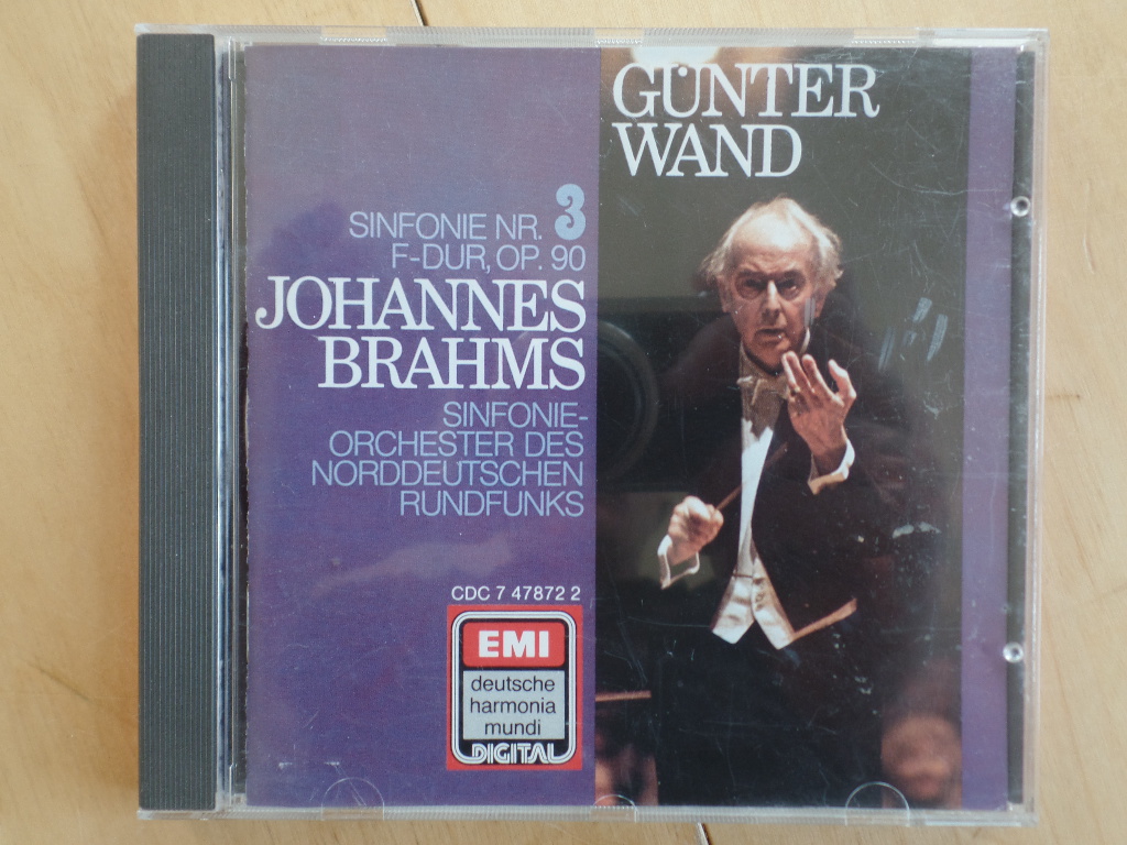 Brahms, Johannes,  Sinfonieorchester des NDR und Gnter Wand:  Brahms: Symphony No.3 (UK Import) ; F-Dur, OP.90 