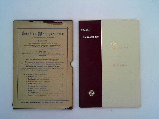 H., Knackfu: Knstler- Monographien- Liebhaber Ausgabe, V, Drer, guter Zustand
