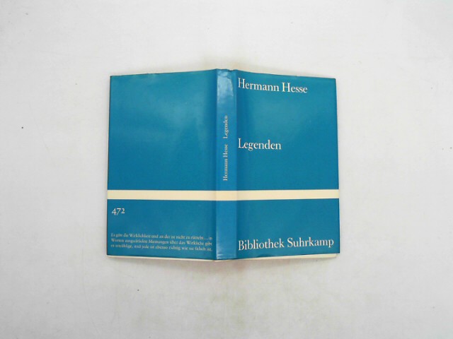Michels, Volker und Hermann Hesse: Legenden (Bibliothek Suhrkamp) - 1977 9. - 11. Tausend