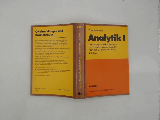 Eberhard, Ehlers: Analytik 1 - Signiert 4. Auflage
