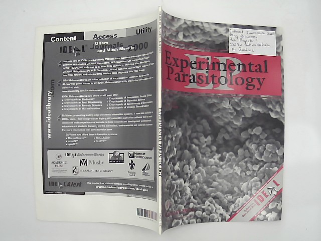 Diverse: Experimental Parasitology. Volume 98, Number 1, May 2001