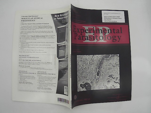 Wirth, Dyann F.: Experimental Parasitology. Volume 102, Number 2, October 2002