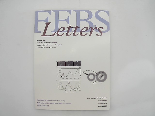  FEBS Letters Issue Vol. 546 Number 2-3, 2003 -  - An international journal for the rapid publication of short reports in biochemistry, biophysics and molecular cell biology