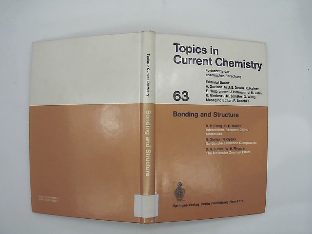 Craig, David P. (Mitwirkender): Bonding and structure. Topics in current chemistry 63