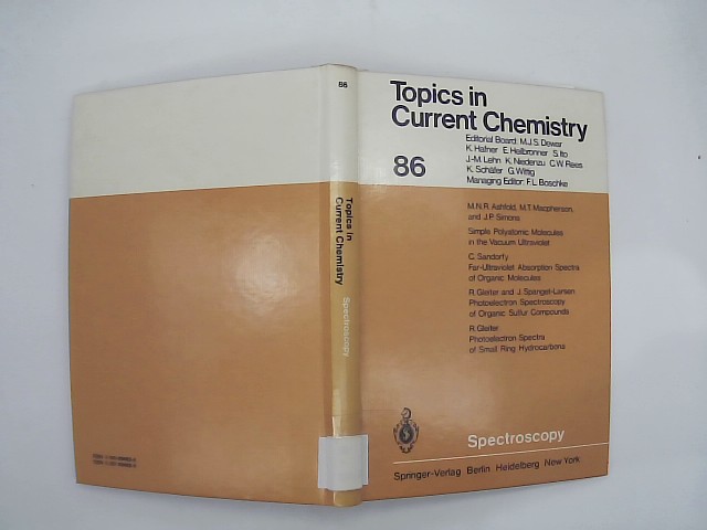 Ashfold, Michael N. R. (Mitwirkender): Spectroscopy. Topics in current chemistry ; 86