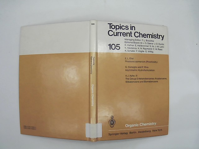 Organic chemistry. with contributions by A. J. Ashe ... / Topics in current chemistry ; 105