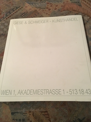 Giese& Schweiger: Kunsthandel. Herbst 1989