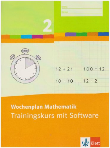 Wochenplan Mathematik / 2. Schuljahr: Trainingskurs mit Software mi CD- unbenutzt - Spiekermann, Mechthild