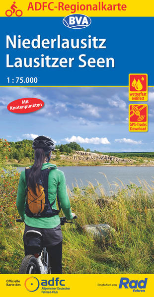 ADFC-Regionalkarte Niederlausitz Lausitzer Seen, 1:75.000, mit Tagestourenvorschlägen, reiß- und wetterfest, E-Bike-geeignet, mit Knotenpunkten, GPS-Tracks Download (ADFC-Regionalkarte 1:75000)  3 - Allgemeiner Deutscher Fahrrad-Club e.V., (ADFC) und GmbH BVA BikeMedia