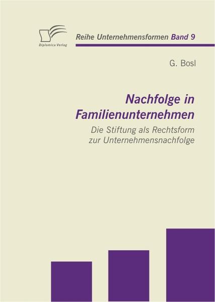Nachfolge in Familienunternehmen: Die Stiftung als Rechtsform zur Unternehmensnachfolge  1., Aufl. - Bosl, G.