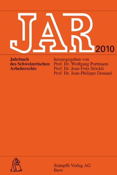 JAR 2010. Übersicht über das Jahr 2009 - Portmann, Wolfgang, Jean-Fritz Stöckli  und Jean-Philippe Dunand