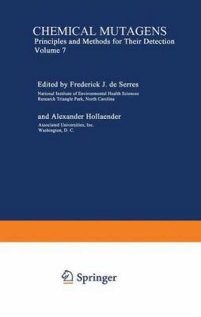 Chemical Mutagens: Principles and Methods for Their Detection - Serres Frederick J., de und Alexander Hollaender