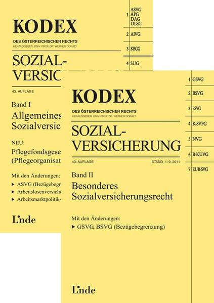 KODEX Sozialversicherung, Band I+II - Marhold, Franz, Nora Melzer-Azodanloo  und Werner Doralt