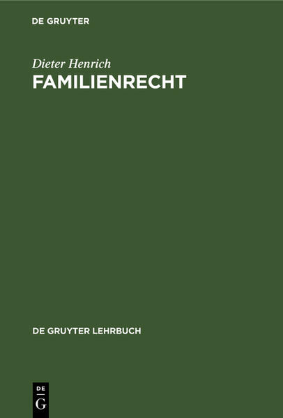 Familienrecht - Henrich, Dieter