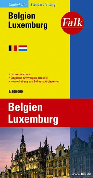 Belgien /Luxemburg Länderkarte mit Ortsverzeichnis. 1:300000