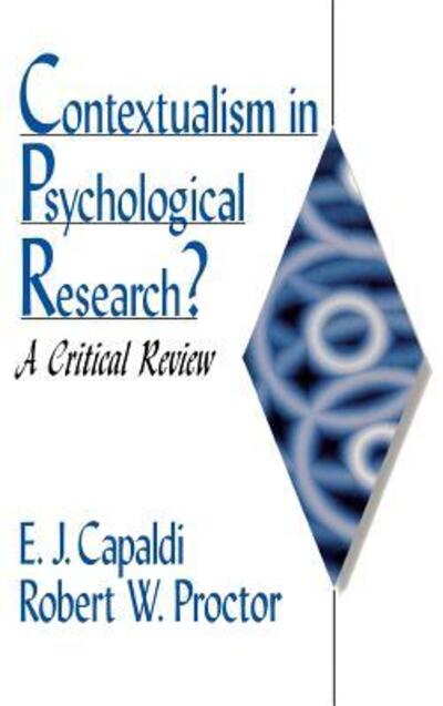 Capaldi, E: Contextualism in Psychological Research?: A Critical Review - Capaldi,  E. John und  Robert W. Proctor
