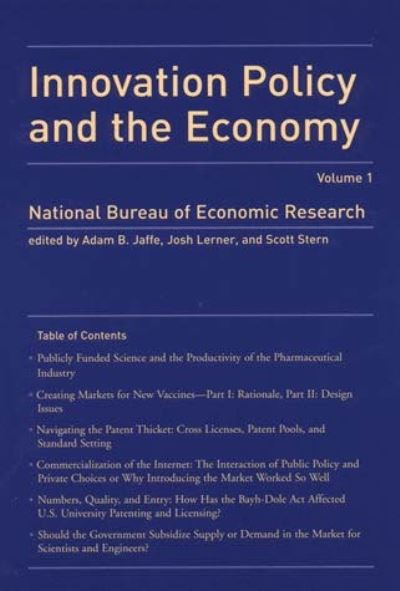 INNOVATION POLICY & THE ECONOM (Nber Innovation Policy and the Economy) - Jaffe Adam, B., Josh Lerner  und Scott Stern