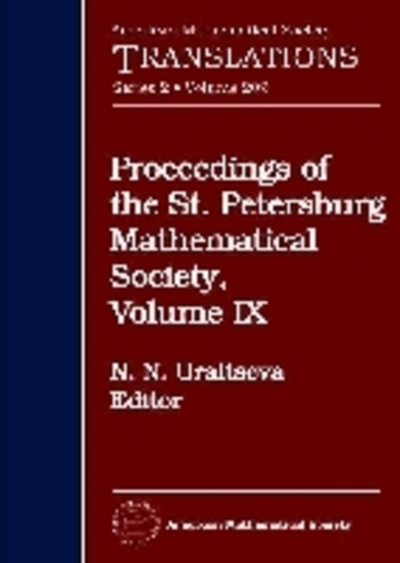 Proceedings of the St. Petersburg Mathematical Society (AMERICAN MATHEMATICAL SOCIETY TRANSLATIONS SERIES 2) - Uraltseva N., N.