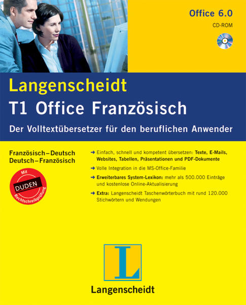 Langenscheidt T1 Volltextübersetzer Version 6.0 / Office Französisch Der Textübersetzer für den beruflichen Anwender. Französisch- Deutsch /Deutsch-Französisch