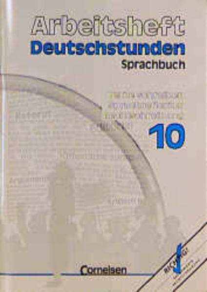 Deutschstunden Sprachbuch. Gymnasium Baden-Württemberg / 10. Schuljahr - Arbeitsheft - Frommer, Harald, Hans J Heringer  und Theo Herold