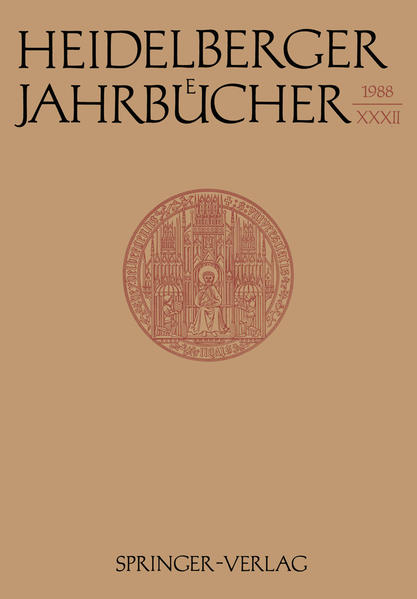 Heidelberger Jahrbücher - Universitäts- Gesellschaft