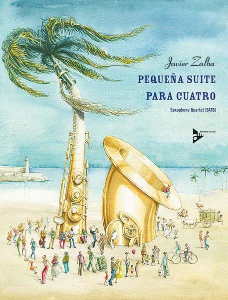 Pequena Suite para Cuatro 4 Saxophone (SATBar). Partitur und Stimmen. - Zalba, Javier
