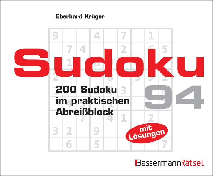 Sudoku Block 94 200 Sudoku im praktischen Abreißblock - Krüger, Eberhard