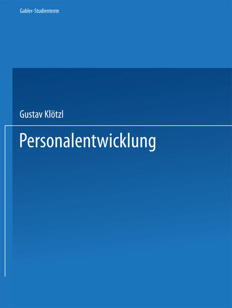 Personalentwicklung  1996 - Klötzl, Gustav