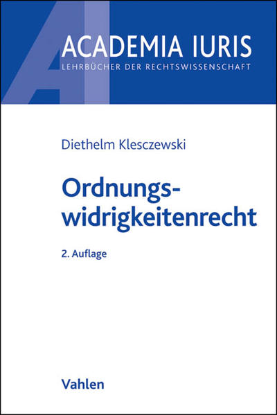 Ordnungswidrigkeitenrecht - Klesczewski, Diethelm