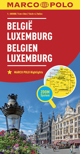 MARCO POLO Länderkarte Belgien, Luxemburg 1:300 000
