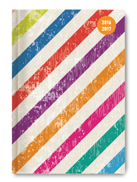 Collegetimer A6 Colour Stripes 2016/2017 - 1 Woche 2 Seiten - ALPHA EDITION