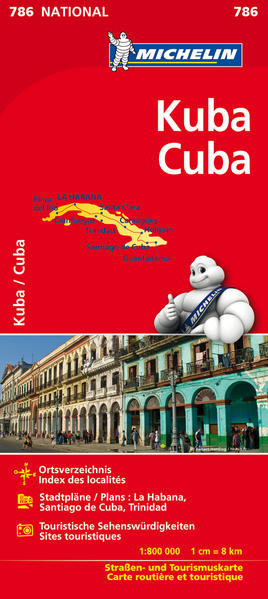 Michelin Kuba Straßen- und Tourismuskarte - MICHELIN