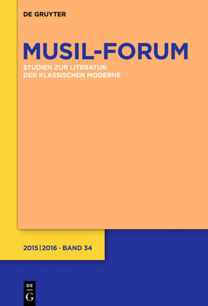 Musil-Forum / 2015/2016 - Wolf, Norbert Christian und Rosmarie Zeller