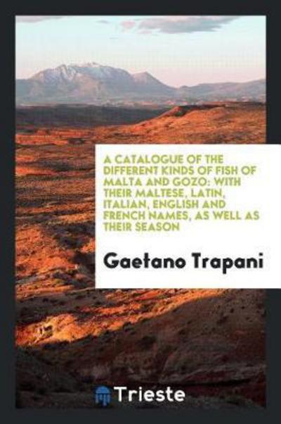 CATALOGUE OF THE DIFFERENT KIN - Trapani, Gaetano