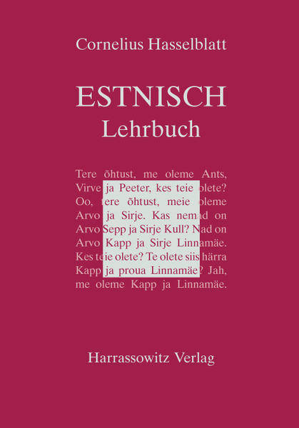 Lehrbuch des Estnischen - Hasselblatt, Cornelius