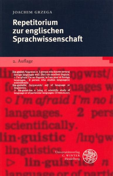Repetitorium zur englischen Sprachwissenschaft - Grzega, Joachim