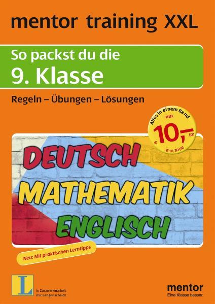 mentor training XXL: So packst du die 9. Klasse Deutsch - Mathematik - Englisch. Regeln - Übungen - Lösungen - Prem, Boris, Miriam Hein  und Herbert Hoffmann