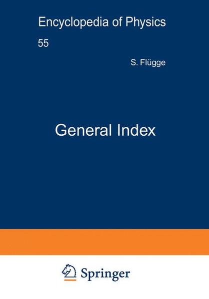 General Index / Generalregister - Flügge, S.